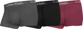 Calvin Klein trunks (3-pack) - heren boxers kort - zwart - grijs en rood -  Maat: L