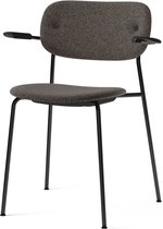 Co Dining Chair met Armleuning - Doppiopanama 001 - zwart - Armleuning eiken zwart