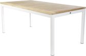 Quadrat tafel - teak - Aluminium wit - 180 x 90 cm