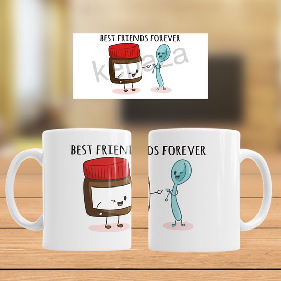 Mug Best Friends Forever (Nutella et Cuillère)