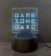 LED LAMP | GAME ZONE △XO | PLAYSTATION | 7 KLEUREN | AFSTANDSBEDIENING | 14CM