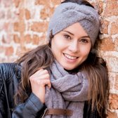LOT83 | Fijn gebreide knitted, Lange Sjaal | Fem Grijs