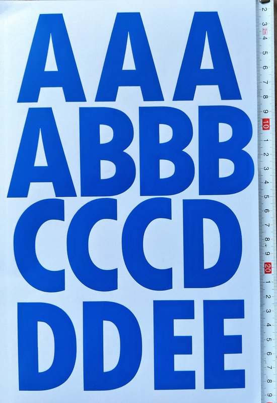 andere bladzijde knijpen plakletters | alfabet stickers | blauw | bol.com