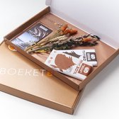 Mama's Bloemen - Geschenkset 'Miniboeket Droogbloemen En Chocolade' - Boeket Droogbloemen - ↨  -  - ⌀