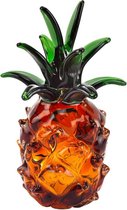 Glassculptuur Muranostijl mond geblazen glaskunst 22,5 cmH ananas