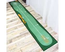 Luxiqo® Golf Putting Mat - Oefen Afslagmat - Golfputting - Golfmatje Groen - Putten 300 x 50 cm - Training Golfmat - Trainingsmateriaal Golf