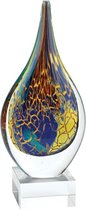 Glassculptuur muranostijl Firestorm mond geblazen glas 30,5 cmH