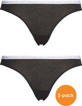 Calvin Klein dames CK ONE Cotton slips (2-pack) - zwart -  Maat: XS
