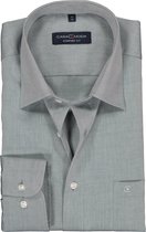 CASA MODA comfort fit overhemd - mouwlengte 7 - grijs - Strijkvrij - Boordmaat: 40