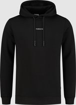 Purewhite -  Heren Slim Fit   Hoodie  - Zwart - Maat XS