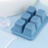 RMtrade Ijsblokjes maker met deksel, BPA vrij en met silicone bodem om de ijsblokjes zonder enige moeite uit de ijsblokjesvorm te krijgen