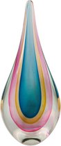 Glassculptuur druppel rainbow 24,5cmH