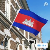 Vlag Cambodja 100x150cm - Spunpoly