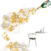 Champagne Fles Folieballon met Bubbles - 41 delig - Oud en Nieuw Vieren - Ballonnen Set - Versiering- 2022 - Heliumballonnen - Ballonnen Boog - Decoratie
