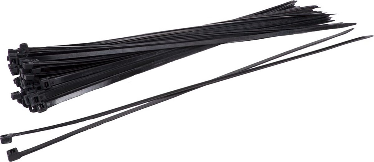 Kortpack tie wrap 3.6x140mm - zwart - UV bestendig (Per 100 stuks)