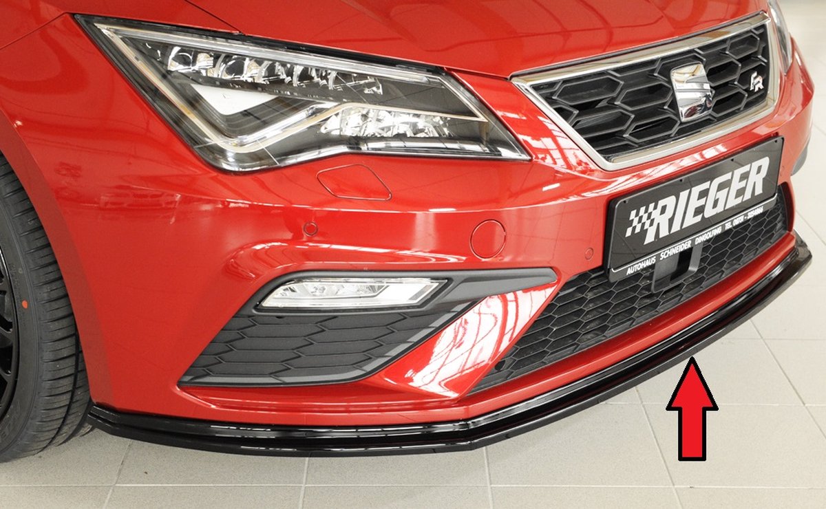 RIEGER - FRONT LIP SEAT LEON FR / CUPRA - GLOSS BLACK