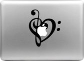 Mobigear Design Sticker Geschikt voor Apple MacBook Pro 13 (2012-2015) - Muziek noot