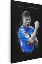 Artaza Canvas Schilderij Klaas-Jan Huntelaar bij FC Schalke 04 - 80x120 - Groot - Muurdecoratie - Canvas Print