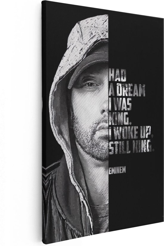 Artaza - Canvas Schilderij - Eminem - Foto Op Canvas - Canvas Print