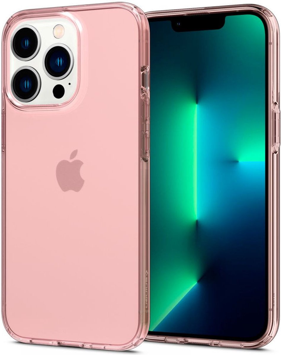 Spigen Crystal Flex Hoesje Geschikt voor Apple iPhone 13 Pro Transparant Roze