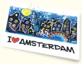 I LOVE AMSTERDAM - wenskaart/verjaardagskaart/feestkaart - 3 stuks - inclusief enveloppen