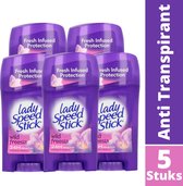 Lady Speed Stick Wild Freesia Deodorant Stick - 48H Anti Transpirant Deo Stick - Anti Witte Strepen - Deodorant Vrouw Voordeelverpakking - 5 Stuk