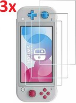 Tempered Glass Screenprotector Geschikt Voor Nintendo Switch Lite Console  - Screen Protector Ultradun Gehard Glas - Scherm Beschermer Display Schermbeschermer Beschermglas - Set Van 3 Stuks