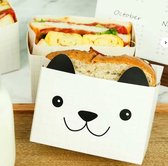 Verjaardag - Traktatiedoosjes Panda - Geschenk Verpakking - Uitdeel Doosje - Feest - en cadeaudoos - Snoepdoosje | Gift - Leuk verpakt - Inpakdoosje | Wit - Zwart