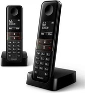 Philips Draadloze telefoon - D4702B/34 - Duo 1,8" DECT - Draagbare Telefoon - Telefoon - Draadloos - Bellen - Zwart
