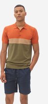 Nowadays Gebreide Polo met structuur en color block - Maat L