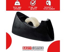 Easy4Office Plakbandhouder Zwaar Tafelmodel Inclusief 4 Rollen Plakband