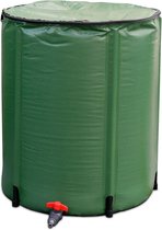 MEUBELEXPERT- Opvouwbare Tank 200L met Kraan Filter Water Opslag Container 60 x 72 CM Groen