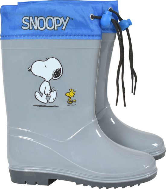 Peanuts Bottes de pluie pour femmes Snoopy Junior Pvc Grijs/ Bleu Taille 30-31