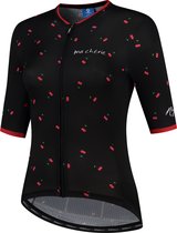 Rogelli Fruity Fietsshirt - Korte Mouwen - Dames - Zwart, Rood - Maat XS