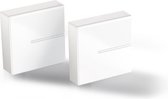 Cache-cubes Meliconi Ghost, système de cache-câbles modulaire, blanc