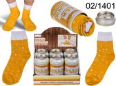 Bier sokken verpakt in bierblikje - maat 41 - 45- Leuk Verjaardags Cadeau - Giftbox - Per Paar in Blik - vaderdag