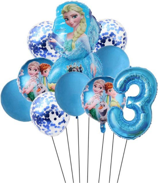Frozen Ballonnen - Anna Elsa - Olaf - Frozen Fever thema - 3 jaar