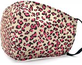 Mondkapje - Luipaard print - Roze, beige, zwart - Fashionable - Niet Medisch - Damesdingetjes