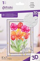 Gemini 5'x7' 3D-embossingfolder - Tulips  GEM-EF5-3D-TULI