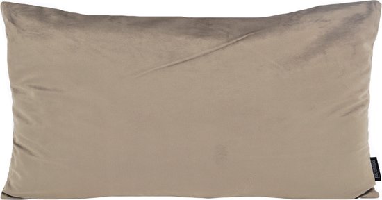 Velvet Taupe Long Kussenhoes | Fluweel - Polyester | 30 x 50 cm