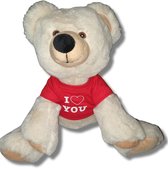 Grote knuffel beer 30 cm I love you | valentijn | valentijn cadeautje vrouw man | valentijnsdag voor mannen vrouwen | valentijn cadeautje voor hem haar