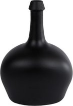 Home&Deco Vaas Victor S mat zwart glas 19x14x26cm-1 stuks
