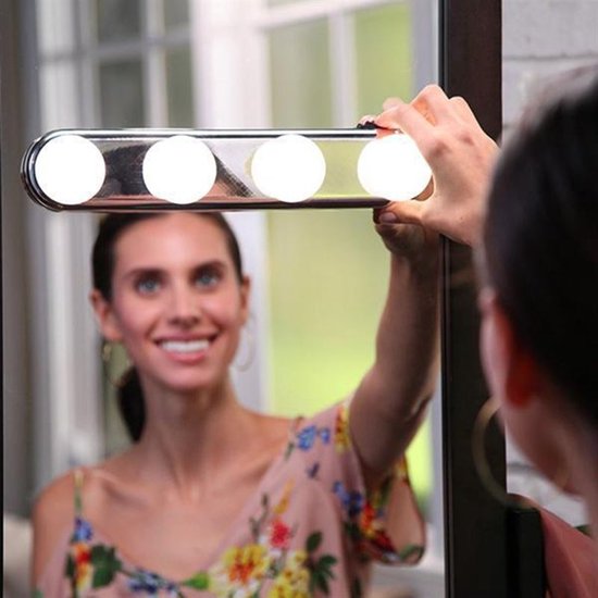 Lampe de miroir de Maquillage Studio Light Hollywood avec ventouse - Éclairage de miroir de maquillage - Sans fil