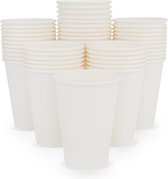 Gobelets à café jetables en carton - 100 pièces Wit