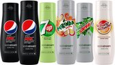 Sodastream - VOORDEEL- Siroop Pepsi Max,7up Free, Mirinda Light, Schwip Schwap Zero, Mountain Dew Zero