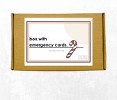 Box with emergency cards - holiday edition - set met feestdagen wenskaarten - 20 st - postcards