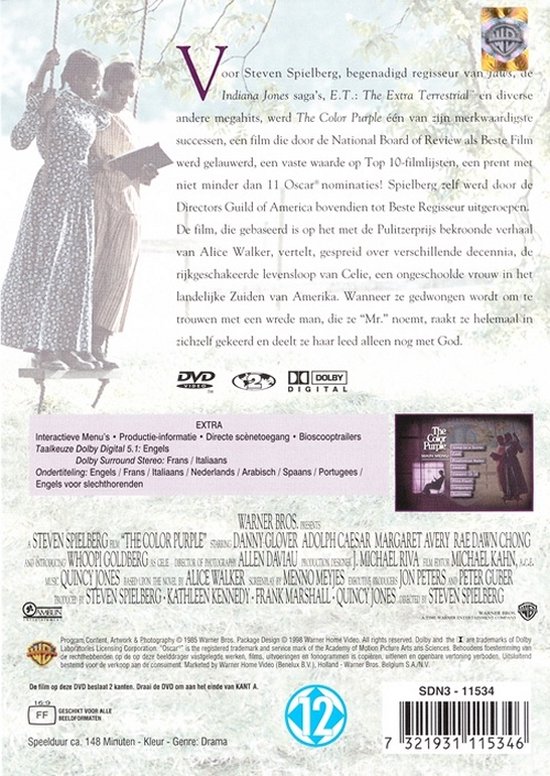 COLOR PURPLE, THE /S DVD NL