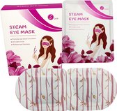 Stoom Oogmasker - Slaap Masker - Oogmasker - Comfortabel Oogmasker - Slaaphulpmiddel - Verwarmend Oogmasker - Gezichtsmasker - Steam Eye Mask | Lavendel, 5 Stuks