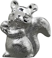 Tirelire enfant Daniel Crégut en forme d'écureuil - métal argenté - 12 x 11 cm