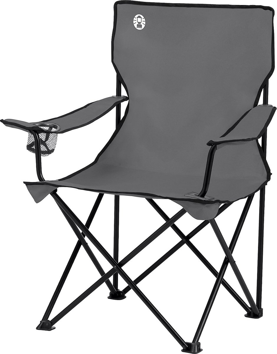 Coleman standaard Quad Campingstoel - Strandstoel - Opvouwbaar - Grijs